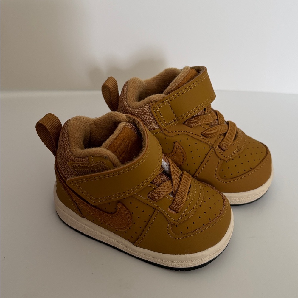 Nike Kids Tan/Brown High-Top Sneakers